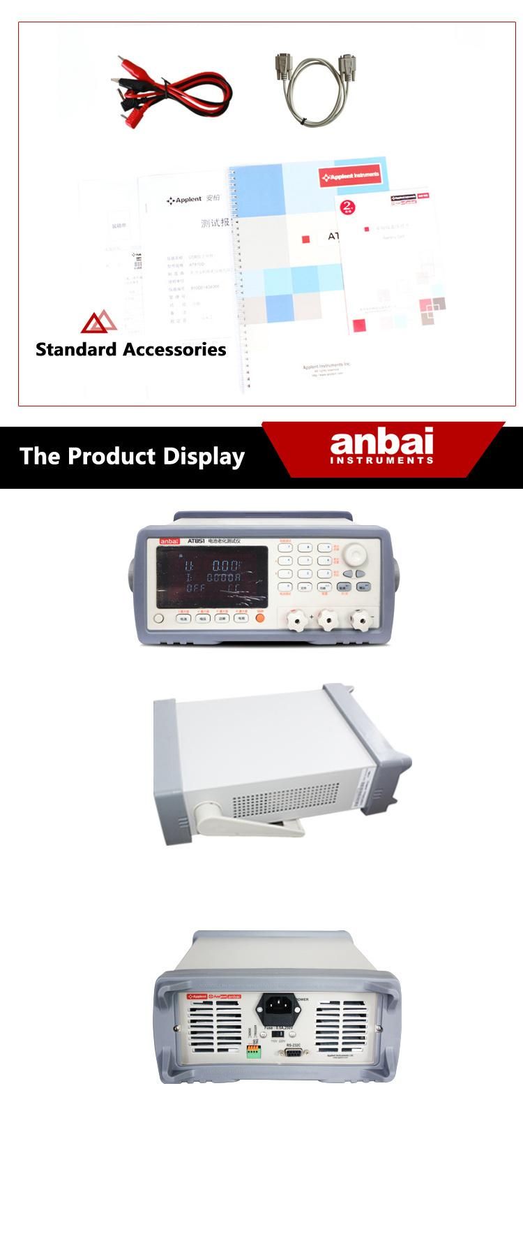 Battery Charge and Discharge Analyzer with Cc CV Cp Cr (AT851)