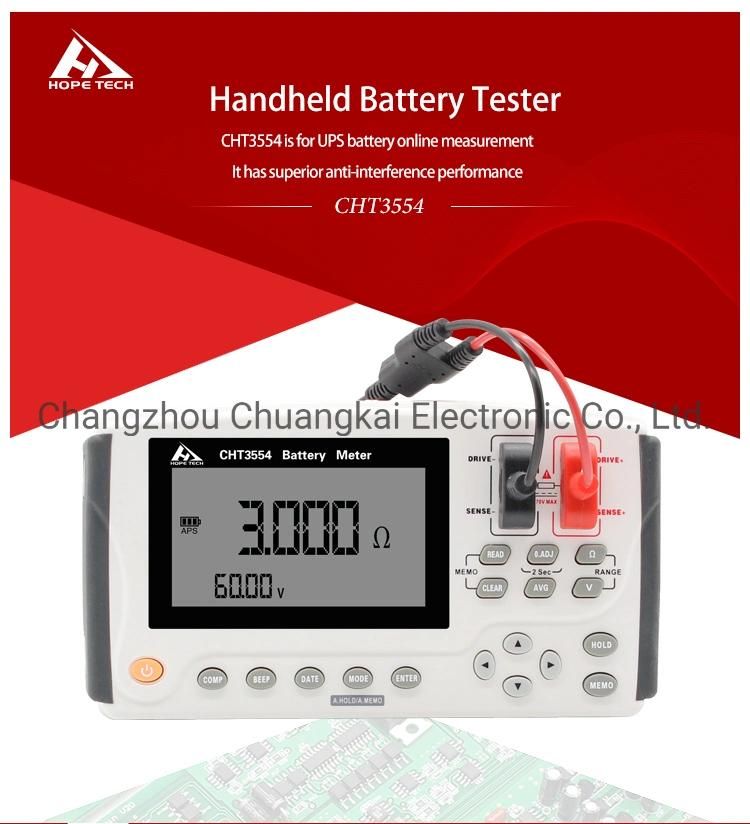 Cht3554 Portable 3V Battery Tester 12V Battery Tester Analyzer