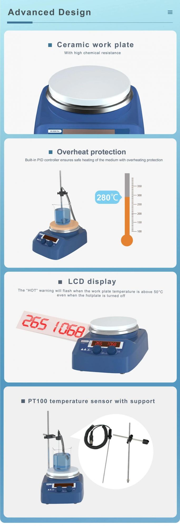 West Tune Ms-H280-PRO 3L Hotplate Magnetic Stirrer