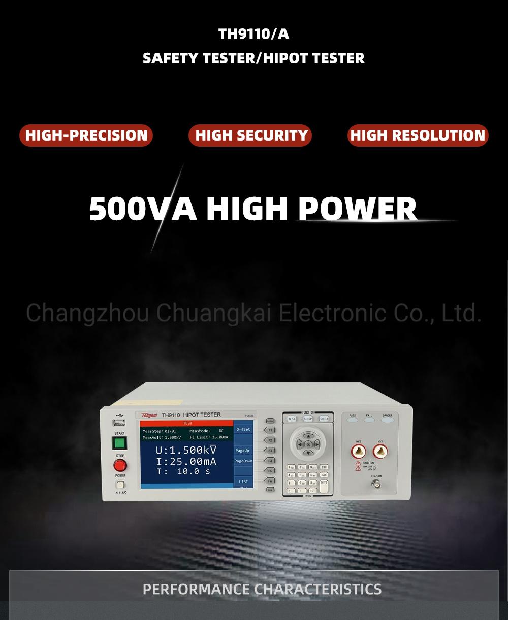 Th9110A AC/DC Withstanding Voltage Tester with Breakdown Voltage Test Function