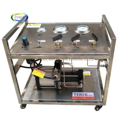 Terek Brand High Quality 100-200 Bar Output Nitrogen Gas Booster Station for Accumulator Filling
