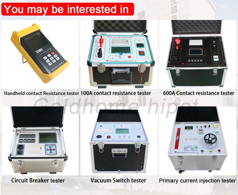 Digital Automatic 100A Contact Resistance Micro-Ohm Meter 200A Loop Contact Resistance Meter Test Kit Circuit Breaker Loop Resistance Tester with Printer