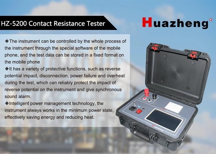 100A 200A Handheld Digital Circuit Beaker Contact Resistance Meter High Precision Switch Loop Resistance Tester