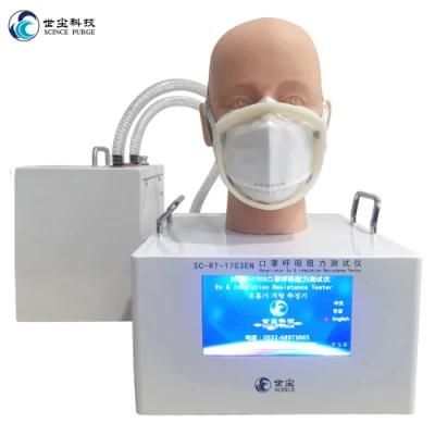 FFP1/FFP2/FFP3 Mask Breathing Resistance Test Equipment with En149 Standard