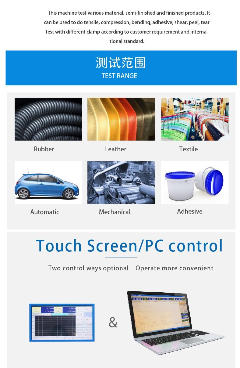 Universal Tensile Strength Testing Machine with Touch Screen