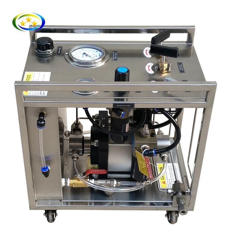 Pneumatic Liquid Booster Hydrostatic Test Pump / Hydraulic Water Pressure Testing Machine Bench