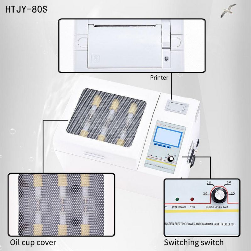 China Manufacture (0-80KV) High Quality Automatic Insulating Oil Dielectric Strength Tester Oil Breakdown Voltage Bdv Tester Priceof Transformer Oil Equipment