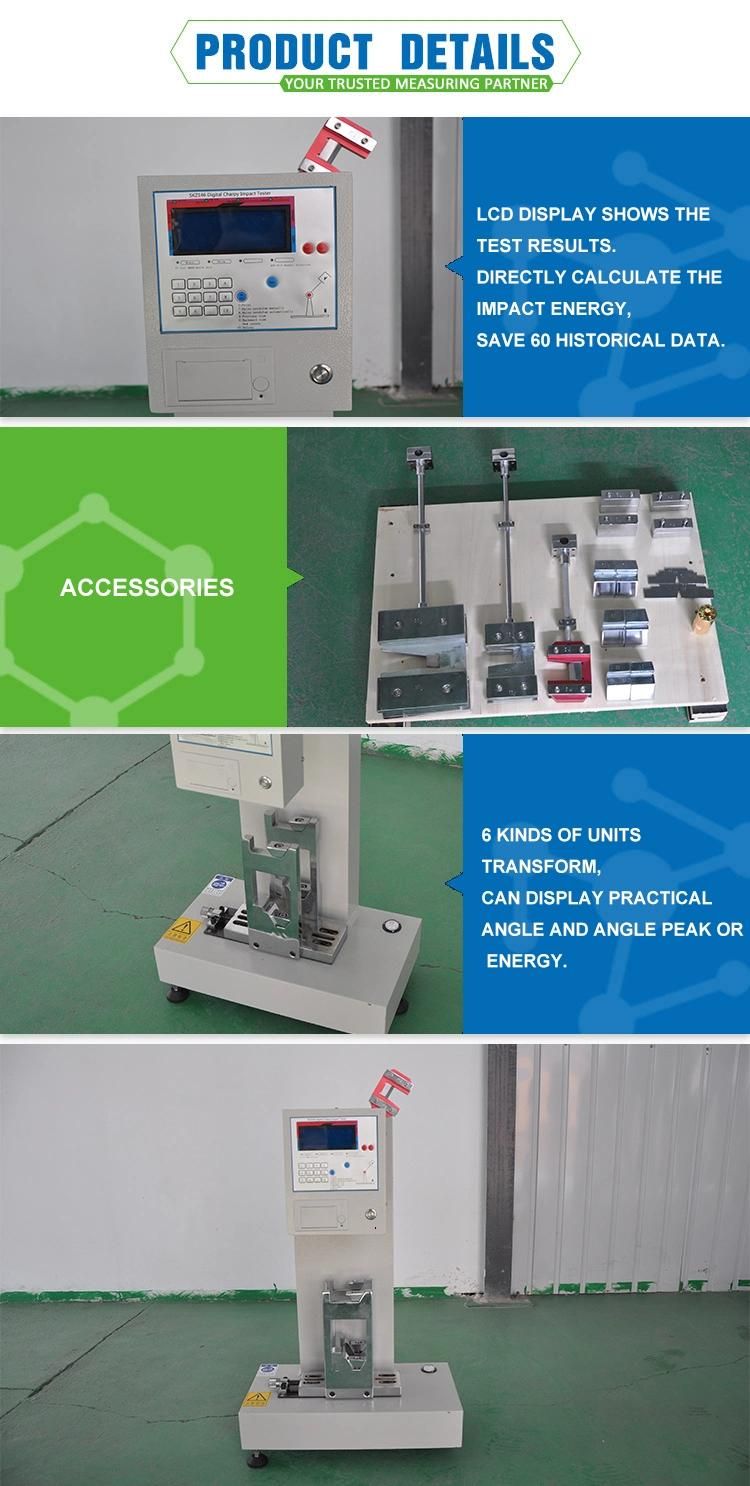 Skz146D Digital Charpy Impact Tester 50j Testing Equipment Machine Device