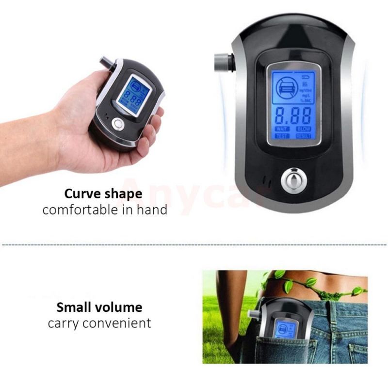 Professional Digital Alcohol Tester with Mouthpiece Breathalyer