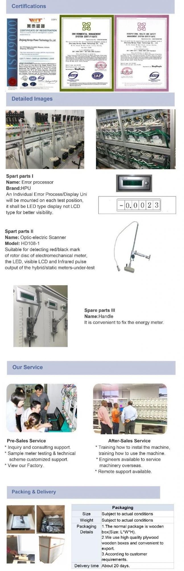 Three Phase Protable Energy Meter Test Bench (PTC-8300D)