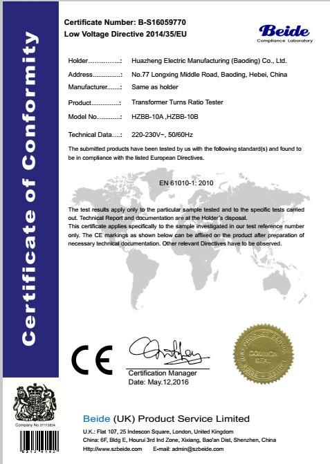 Huazheng IEC60076 Electric Testing Equipment Transformer Turns Ratio