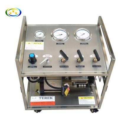 Terek Brand High Quality 500bar Pressure Double Acting Complete Gas Booster Pump Station for Leakge Pressure Testing