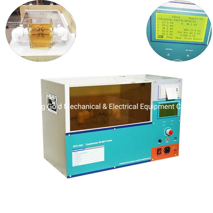 Gdyj-502 Automatic Insulating Oil Tester for Dielectric Strength Test Set