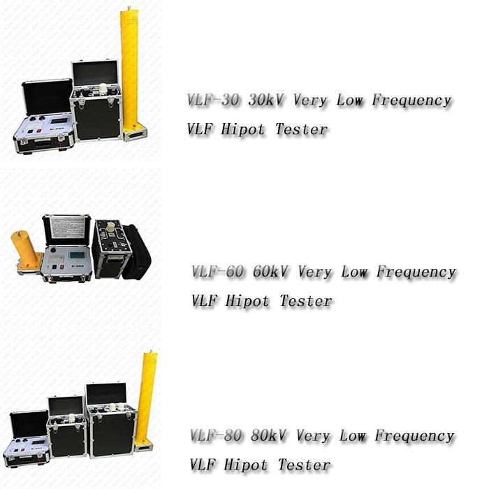 0.1Hz 0.05Hz 0.02Hz 30~80kv Electronic Power Vlf AC Hipot Withstand High Voltage Tester Test Equipment