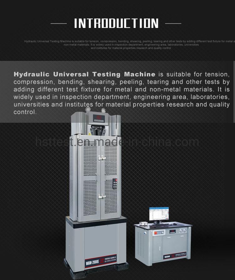 Materials Mechanical Servo Control Hydraulic Universal Tensile Testing Machine