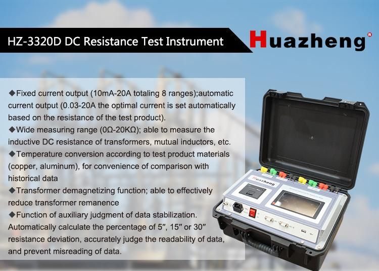20A Three Phase Winding Resistance Ohmmeter Transformer DC Resistance Meter