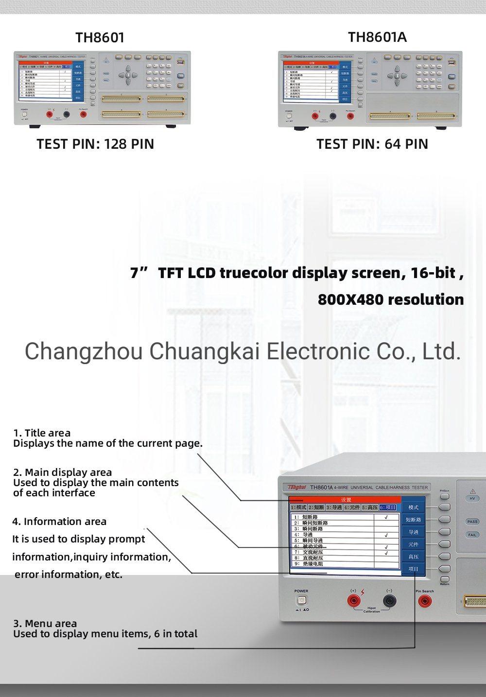 Th8601A Four-Terminal Wire Tester Cable Test Harness Measuring Instrument