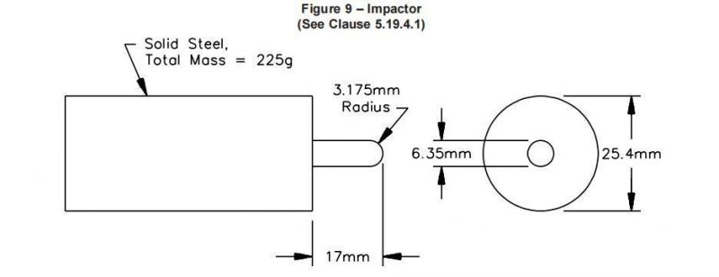 UL Impactor for UL 1017 Figure 9 Testing Equipment