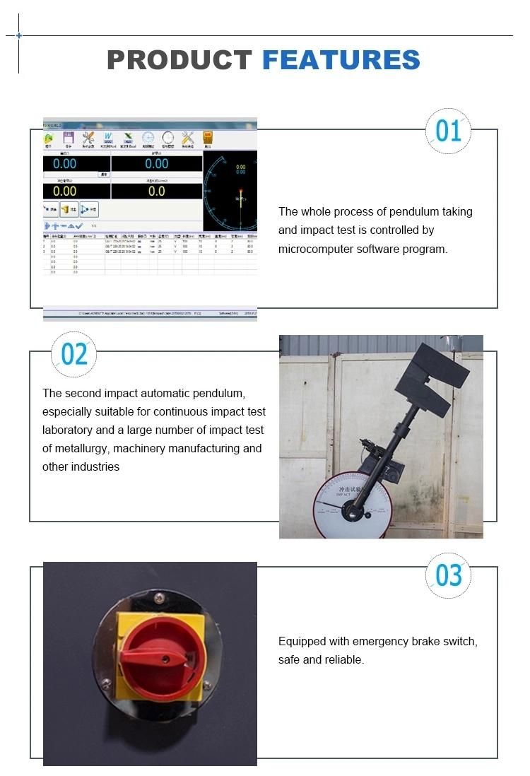 High-Precision Jb-300b Dial-Type Semi-Automatic Impact Testing Machine for Impact Testing