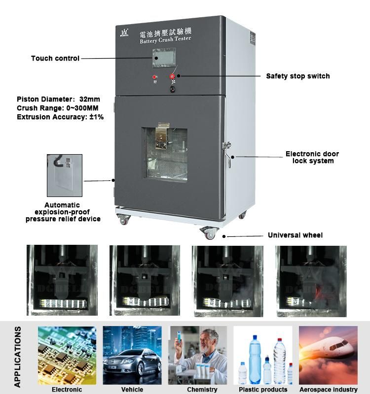 Lithium-Ion Battery Crush Tester for Lab Equipments