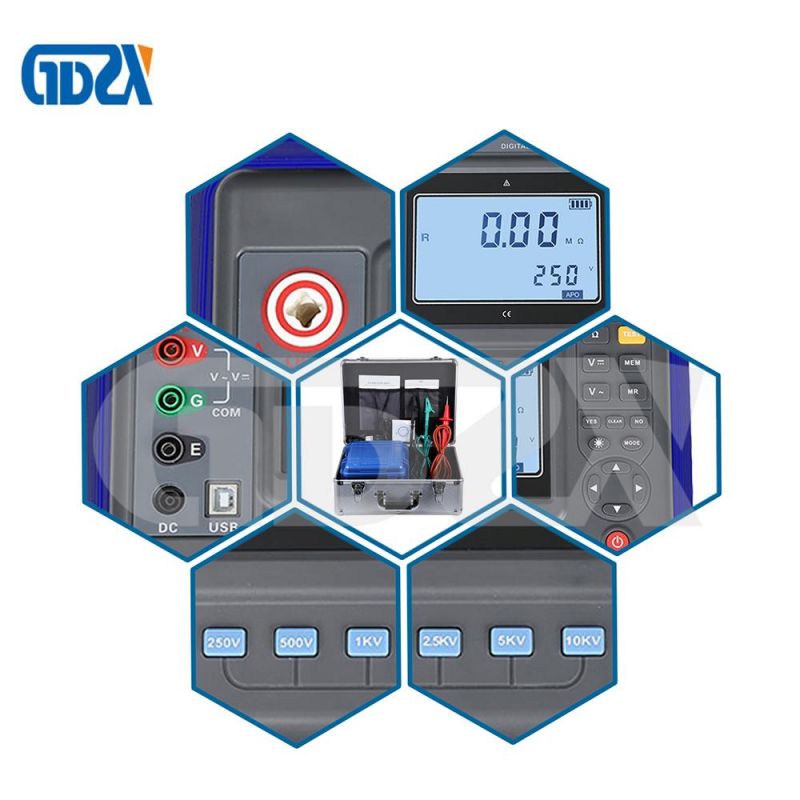 2KV 2TOhm Digital High Voltage Insulation Resistance Tester