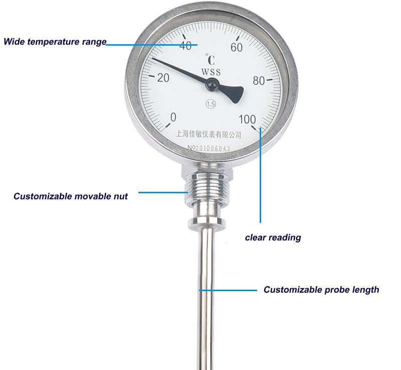 Scale Dial Bitumen Concrete Temperature Test Rebar Steel Probe Thermometer