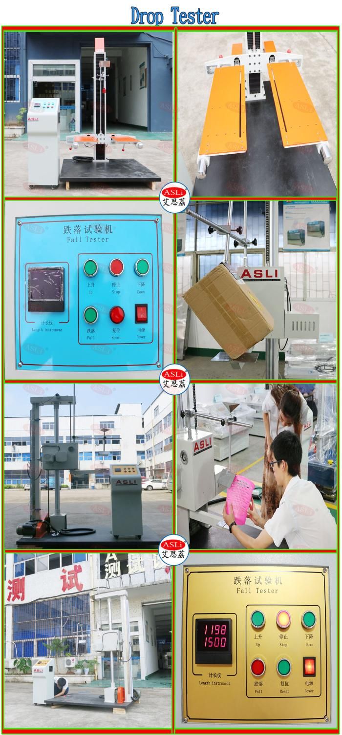 CE Certified Mobile Phone Drop Test Device Carton Plastic Bottle Drop Impact Testing Machine Drop Tester