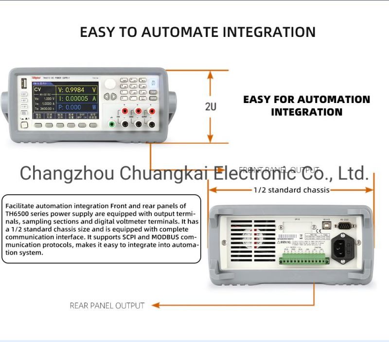 Th6501 Single Channel 20V/5A/100W High-Precision Programmable Linear DC Power Supply