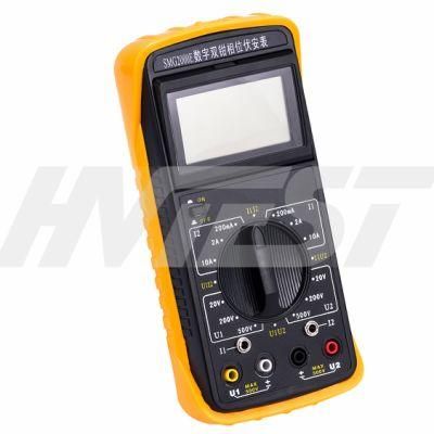 Handheld Digital Two-Clamp Volt-Ampere Phase Mete