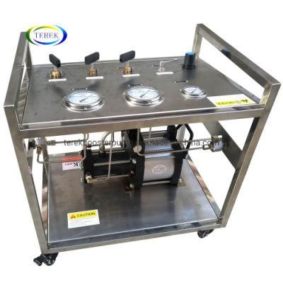 Terek Brand Best Price 800 Bar Stainless Steel High Pressure Gas Booster Test Station for Valves/Tanks/Pressure Vessels