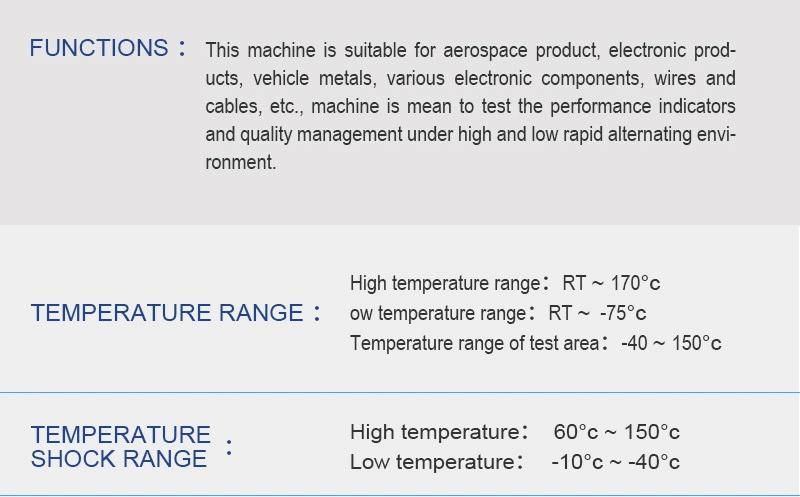 Lab High and Low Thermal Shock Testing Chamber