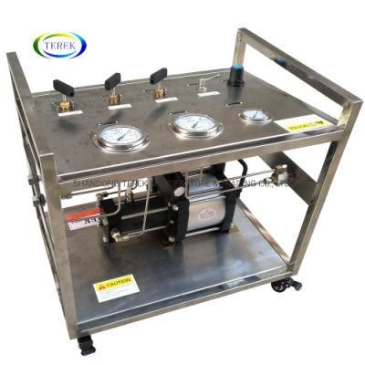 Terek Brand High Quality Double Stage Pneumatic Driven Gas Booster Pump Station for Pressure Testing