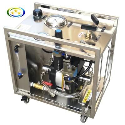 Terek 10-640 MPa Portable Air Driven Liquid Hydraulic Pump Test Stand for Valve Cylinder Pipe Testing