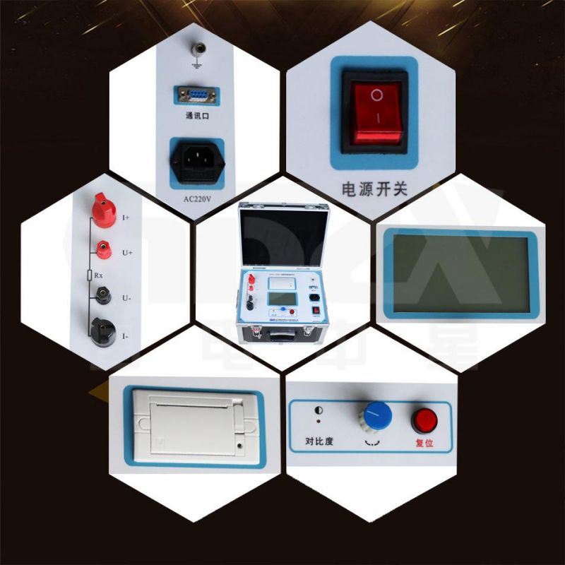 China Manufacturer Portable Color LCD display Built in Micro Printer 200A Circuit Beaker Contact Resistance Meter Loop Resistance micro ohm Tester