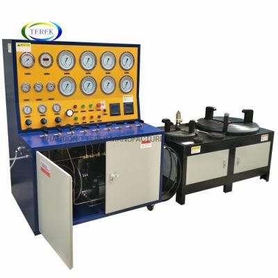 Pneumatic Nitrogen and Liquid Booster Pump Hydraulic Pump Safety Relief Valve Test Bench with Clamp Station China-Made