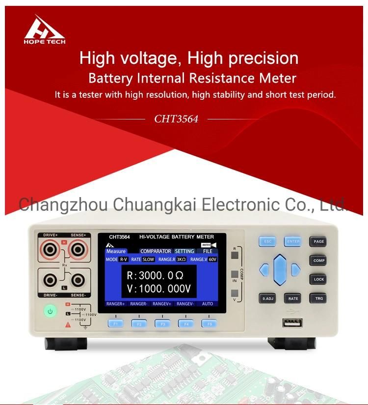 Cht3564 Battery Internal Resistance Tester High Voltage Battery Test Equipment
