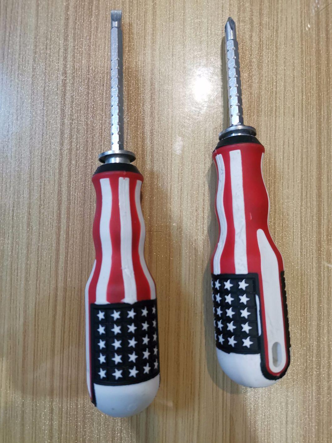 Magnetic Professional Adjustable with PP Handle American Flag Screwdriver