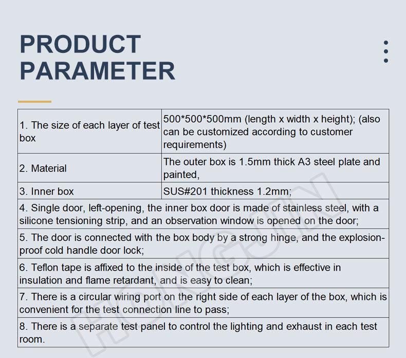 Hj-1 Un38.3 IEC62133 Battery Explosion-Proof Testing Machine Anti-Explosion Test Chamber