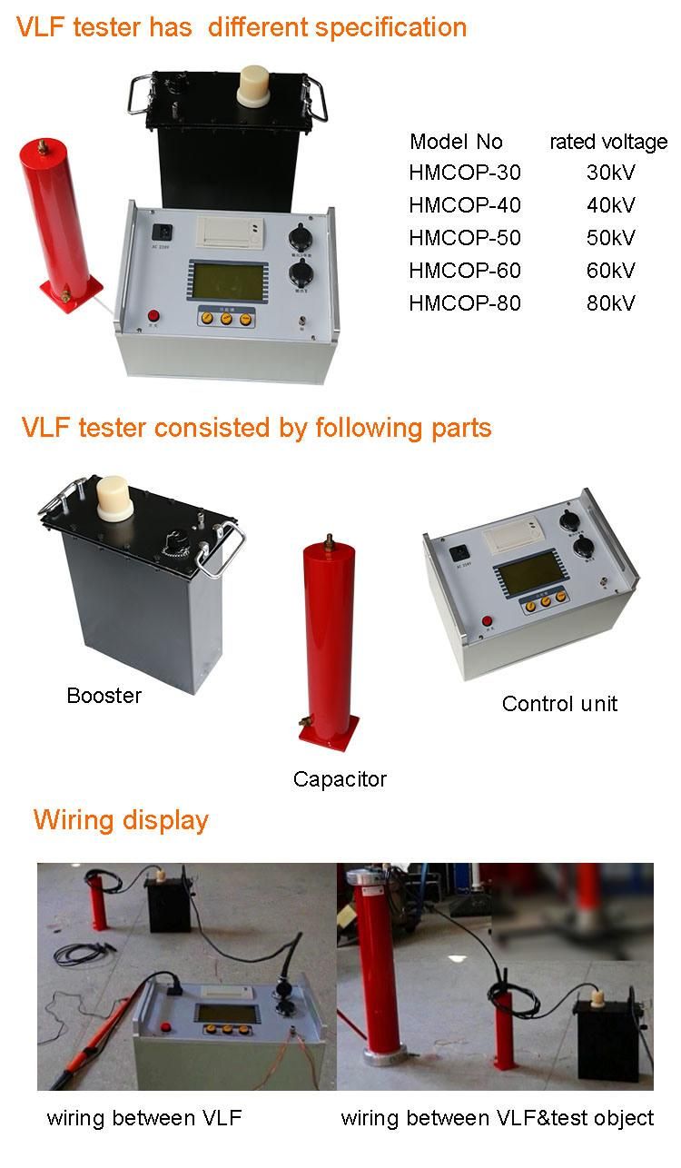 China Product 0.1Hz Vlf Tester AC & DC High Voltage Hipot Medium Power Cable Tester