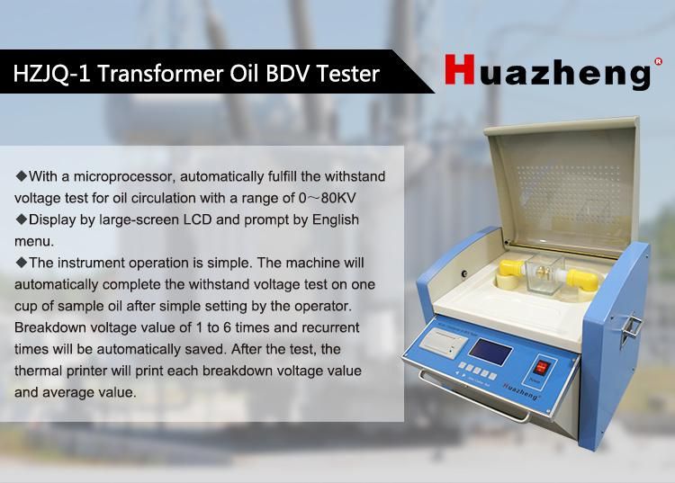 100kv Fully Automatic Transformer Insulation Oil Dielectric Strength Bdv Tester