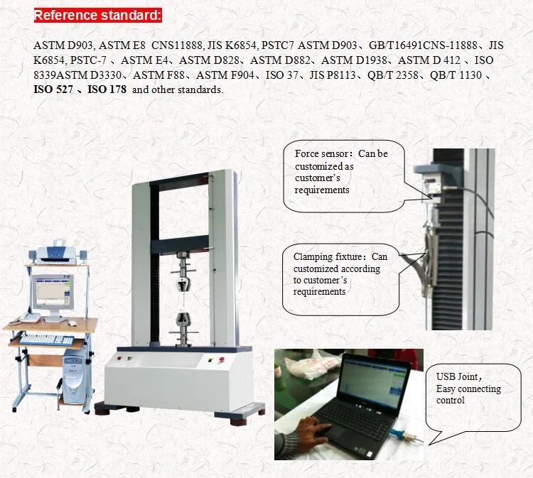 Universal Tensile Compression Strength Test Equipment for Leather Metal Paper