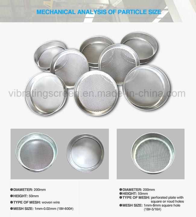 Particle Size Analysis Stainless Steel Lab Sieve