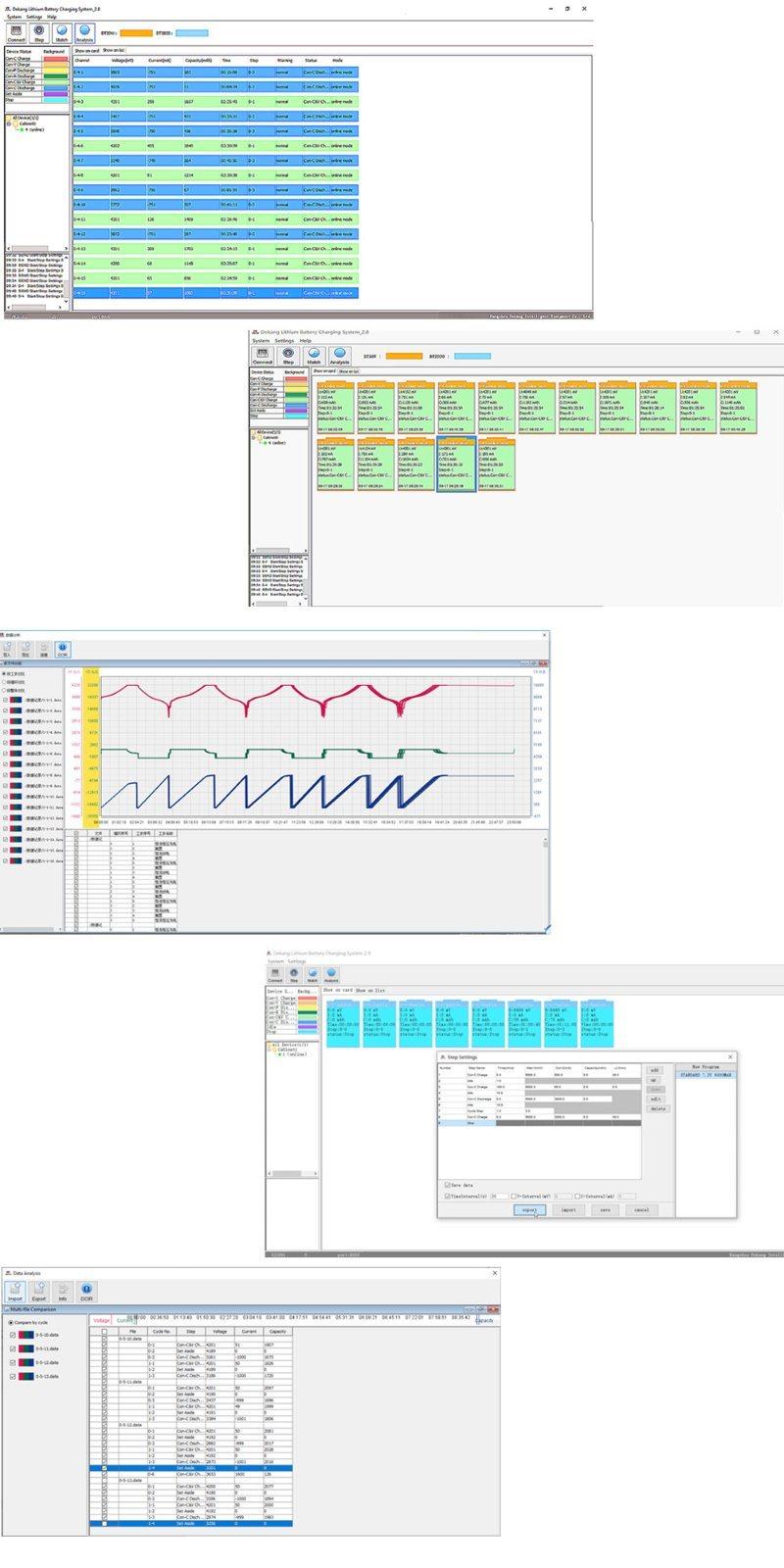8 Isolation-Channel Battery Real-Time Temperature Monitoring Software Analysis and Diagnostic EV Battery Computerized Charge and Discharge Comprehensive Tester
