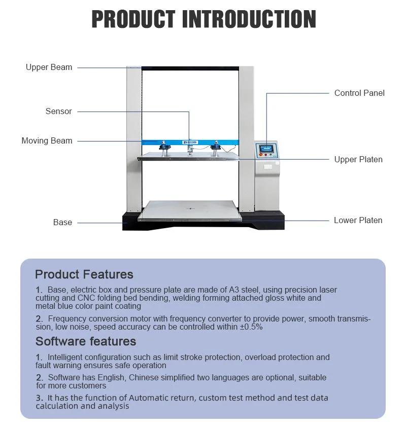 Microcomputer Control Corrugated Carton Paper Box Compression Testing Machine