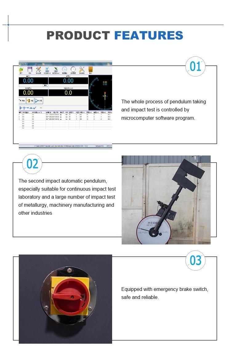Jb-300b Manual Control Metal Material Charpy Impact Testing Machine for Laboratory Use