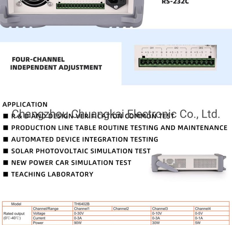 Th6402b Quadruple Programmable DC Power Supply Power Source