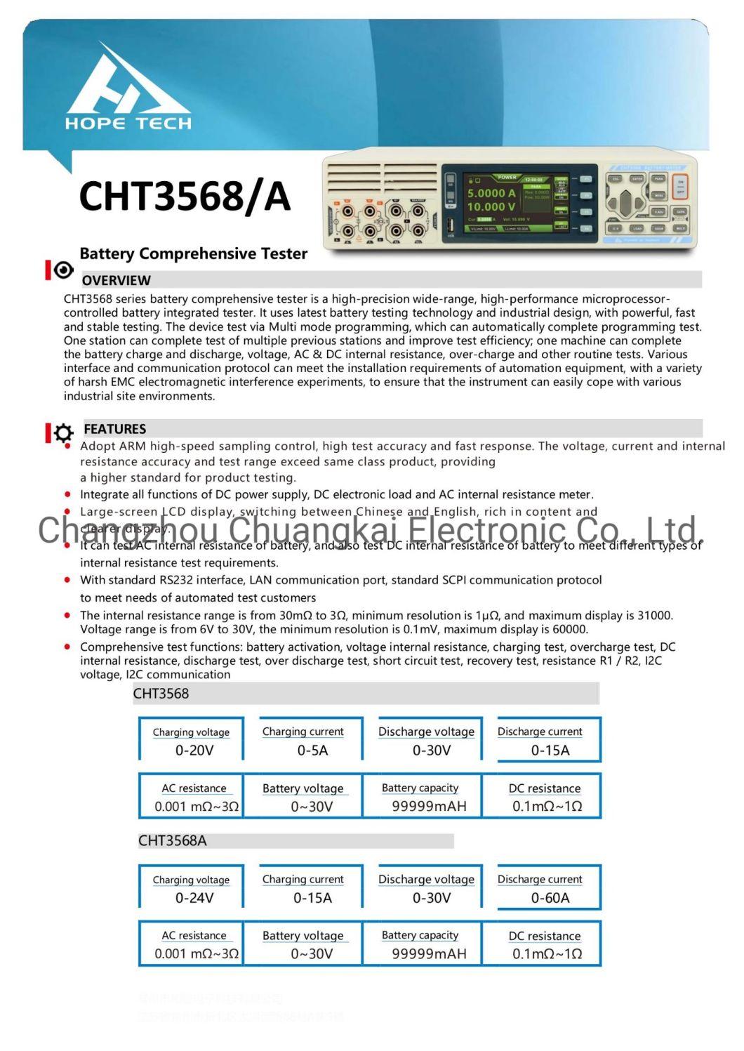 Cht3568A Battery Comprehensive Tester Battery Integrated Tester