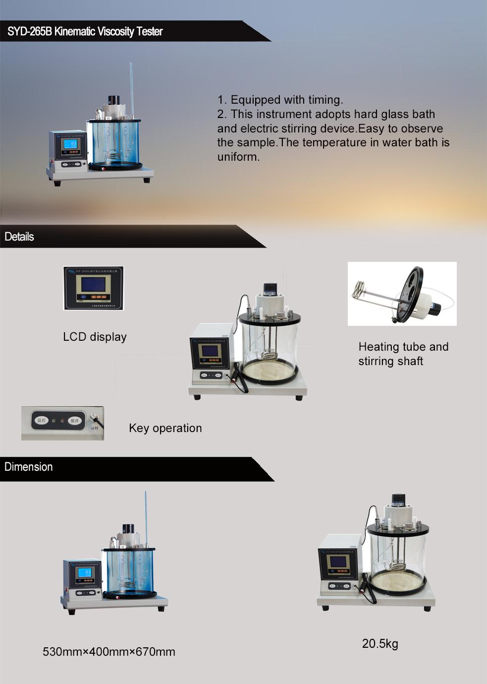 SYD-265B Bitumen kinematic viscosty tester for petroleum testing (ASTM D445)