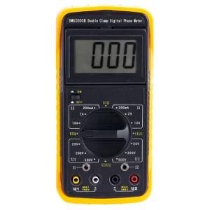 Smg2000b Power Quality Analyzer Double Clamp Digital Phase Meter