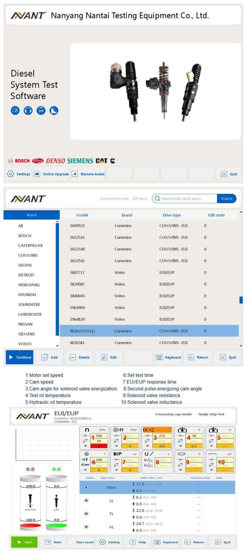 Nantai Eus600 Unit Pump Unit Injector Tester with Cambox